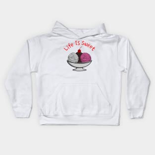 life is sweet yarn Kids Hoodie